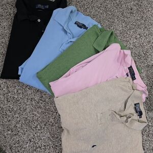 Polo by Ralph Lauren Men's Shirts - Black, Blue, Green, Pink, Tan BUNDLE
